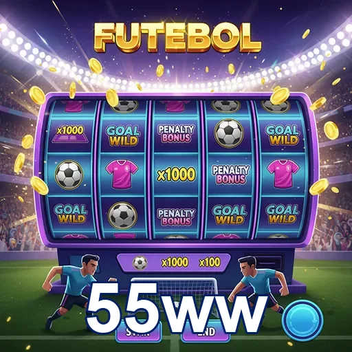 Imagem do jogo de slot de futebol no site 55ww, mostrando símbolos e animações emocionantes.