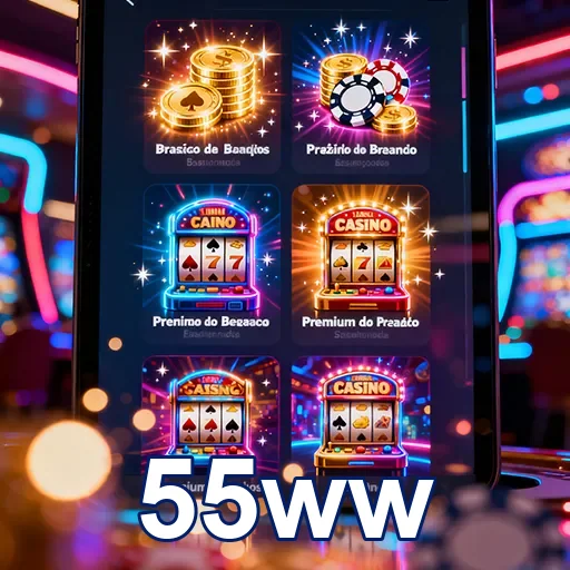 Interface do aplicativo de slots 55ww, apresentando uma experiência de jogo envolvente.